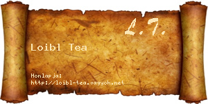 Loibl Tea névjegykártya